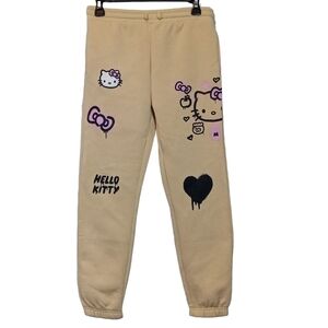 Forever 21 Hello Kitty fleece tan joggers NWT size 13/14